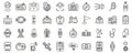 GPS tracker icons set outline vector. Car geolocation app