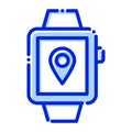 GPS watch, location, gps, watch fully editable vector icon Royalty Free Stock Photo