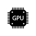 GPU icon. Circuit board icon. Royalty Free Stock Photo