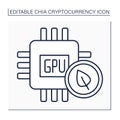 GPU line icon Royalty Free Stock Photo