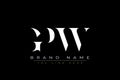 GPW abstract letter logo design Royalty Free Stock Photo