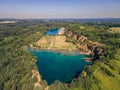 GrÃ³dek Park in Jaworzno, Silesia, Poland. The park used to be a dolomite mine and cement factory.