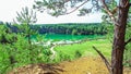 GrÃ³dek Park in Jaworzno, Silesia, Poland. The park used to be a dolomite mine and cement factory.