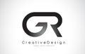 GR G R Letter Logo Design. Creative Icon Modern Letters Vector L