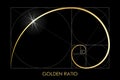 Golden ratio. Harmonic division Royalty Free Stock Photo