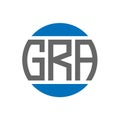 GRA letter logo design on white background. GRA creative initials circle logo concept. GRA letter design