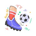 Grab this amazing hand drawn vector of football klick, easy to use icon Royalty Free Stock Photo