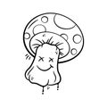 Grab this amazing icon of mushroom in graffiti art style, ready to use vector