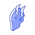 Grab this beautiful isometric icon of headache, migraine vector design