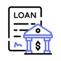 Grab this carefully crafted loan agreement vector design Royalty Free Stock Photo