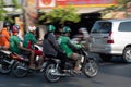 Grab drivers on bikes in Ho Chi Minh City Royalty Free Stock Photo