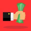 Grab money in hand vector Royalty Free Stock Photo