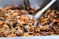 grabbing Cajun Crawfish Boil ready to eat some southern Crawdads Royalty Free Stock Photo