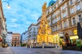 Graben, a famous pedestrian street of Vienna with a Plague Column in it