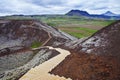 Grabrokarfell viewed from Grabrok crater, Iceland Royalty Free Stock Photo
