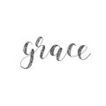 Grace. Brush lettering. Royalty Free Stock Photo