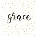 Grace. Brush lettering vector illustration. Royalty Free Stock Photo