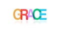 GRACE. Colorful typographic banner. Vector illustration for posters, posters and creative design