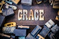Grace Concept Rusty Type Royalty Free Stock Photo