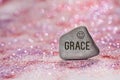 Grace engrave on stone Royalty Free Stock Photo