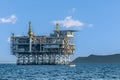 Grace Oil Drilling platform off Santa Cruz Island, CA, USA Royalty Free Stock Photo