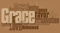 Grace word graphic montage Royalty Free Stock Photo