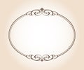 Graceful antique frames.Vector.Brown on beige Royalty Free Stock Photo