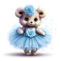 Graceful ballerina bear art