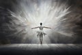 Graceful Ballerina man theater stage. Generate Ai Royalty Free Stock Photo