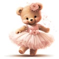 Graceful ballerina teddy design