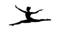 Graceful Ballet Split Jump Silhouette, vector design Generative AI Royalty Free Stock Photo