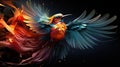 Graceful bird of paradise: colorful allure. Created with Generative AI Royalty Free Stock Photo