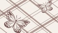 Graceful Butterflies on a Subtle Tartan Plaid Pattern Background, vector design Generative AI Royalty Free Stock Photo