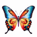 A graceful butterfly in flight its wings a delicate blur