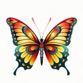 A graceful butterfly in flight its wings a delicate blur