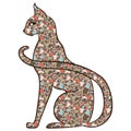 Graceful cat from the mosaic