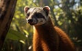 Graceful Coati Portrait on White Royalty Free Stock Photo