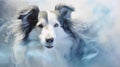 A graceful collie, its coat flowing elegantly, intelligent eyes reflecting kindness Royalty Free Stock Photo