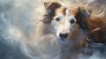 A graceful collie, its coat flowing elegantly, intelligent eyes reflecting kindness Royalty Free Stock Photo