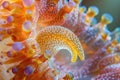 The graceful curve of a nudibranch's body is captured in this macro shot