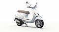 Graceful Curves: A Photorealistic Rendering Of A White Scooter