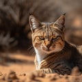 The Graceful Desert Cat Pair in Motion