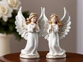 Graceful and Elegant Angel Figurines for Holiday Decor.AI Generated