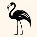 Flamingo vector for logo or icon,clip art, drawing Elegant minimalist style,abstract style Illustration Royalty Free Stock Photo