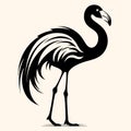 Flamingo vector for logo or icon,clip art, drawing Elegant minimalist style,abstract style Illustration Royalty Free Stock Photo