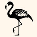 Flamingo vector for logo or icon,clip art, drawing Elegant minimalist style,abstract style Illustration Royalty Free Stock Photo