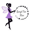 Graceful fairy with a magic wand Royalty Free Stock Photo