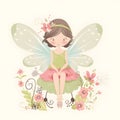 Graceful fairy silhouette