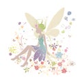 Graceful fairy silhouette