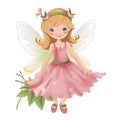 Graceful fairy silhouette Royalty Free Stock Photo